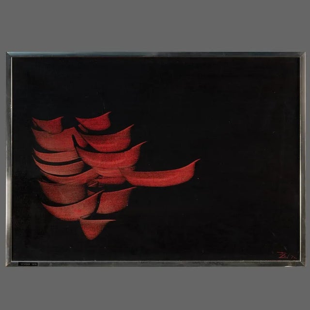 Claudio Cazzola, Modern Abstract Composition, 1972, Acrylic on Canvas For Sale - Image 10 of 11