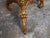Gold Italian Carved Giltwood Side Table with Slate Top, Shelf and Floral Motifs For Sale - Image 8 of 12