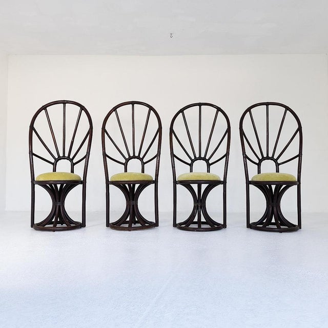 Bamboo Dining Set, 1970s, Set of 5 For Sale - Image 13 of 15