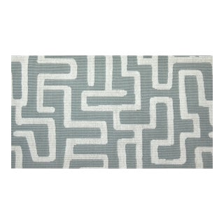 Remnant Thibaut Terrace Lane Spa Blue Epingle Velvet Upholstery Fabric For Sale