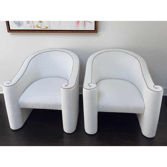 Textile 1980s Casa Bique High-Fashion Snail Chairs Pair For Sale - Image 7 of 17