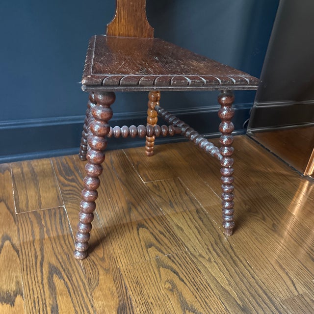 18th Century Antique Carved Hall Chair For Sale - Image 4 of 9
