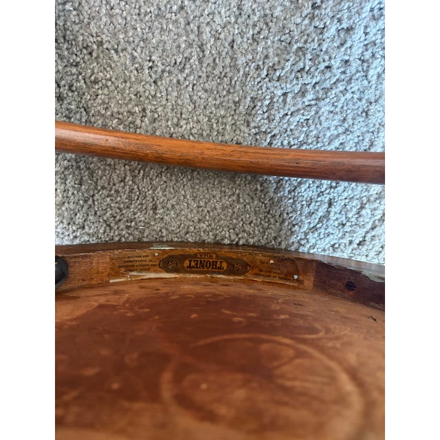 Victorian Antique Thonet Vienna Bentwood Side Chair With Embossed Seat For Sale - Image 3 of 3