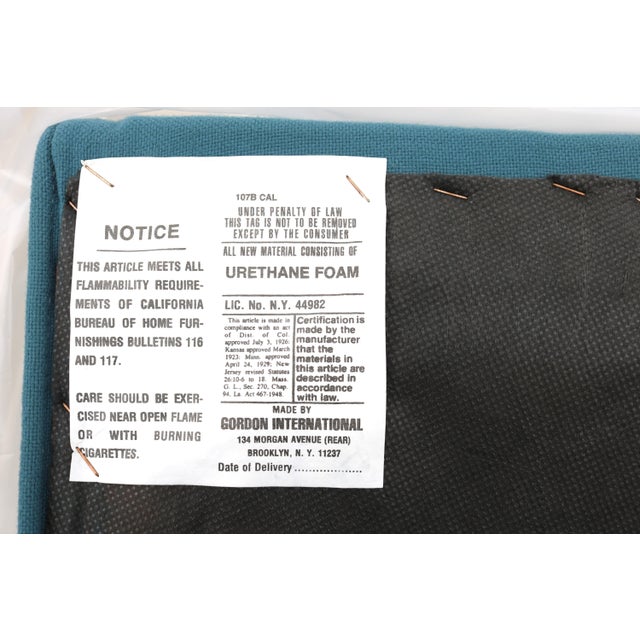 MCM Ludwig Mies Van Der Rohe Brno Tubular Chairs Blue Fabric by Gordon, Set of 6 For Sale - Image 18 of 18