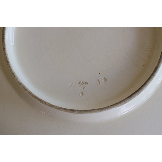 Forest Green Large Wall Plate by Longchamp, 1890s For Sale - Image 8 of 9