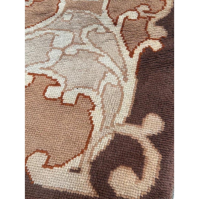 Brown Mid-Century French Cogolin Rug, 1940s For Sale - Image 8 of 18