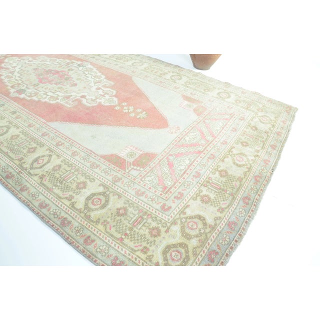 1960s 1960s Oushak Anatolian Handmade Wool Area Carpet For Sale - Image 5 of 11