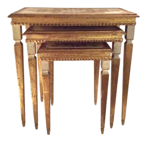 1960s Florentine Nesting Side Tables - Set of 3