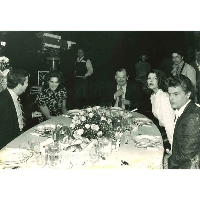 Gianni Bisiach, Florinda Bolkan, Michele Placido - Vintage Photograph is an original black and white photograph realized...