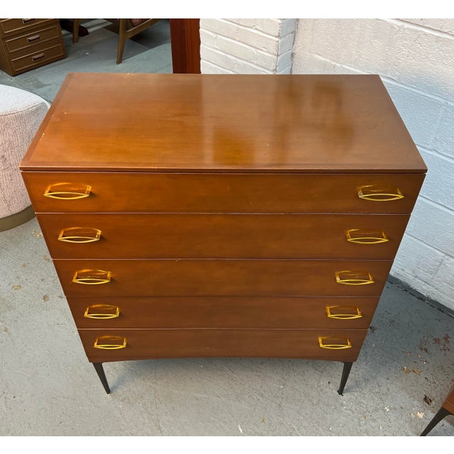 Mid-Century Modern 1960s Heywood Wakefield Contessa Series Mid-Century Highboy Dresser For Sale - Image 3 of 11