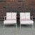 White Very Rare Salterini Pair of Lounge Chairs and Ottomans For Sale - Image 8 of 12