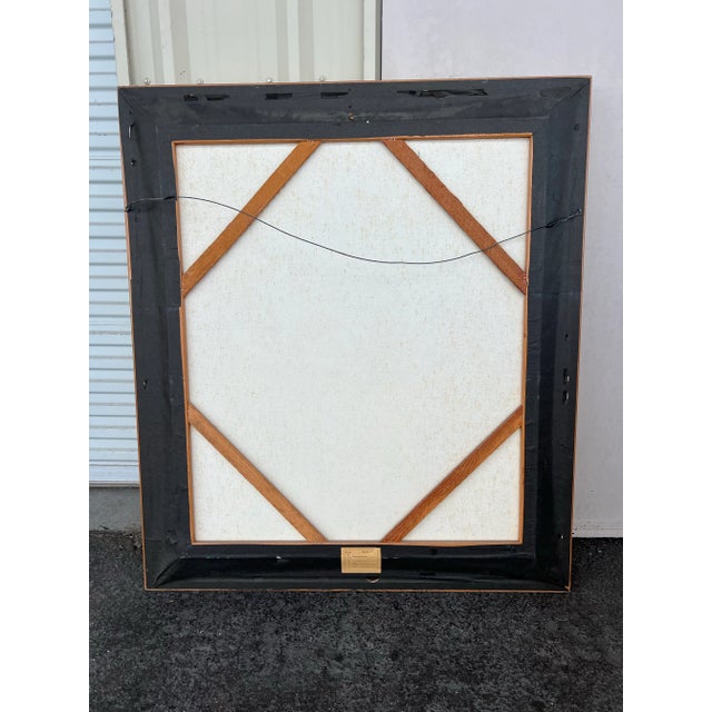 Mid Century Large Yellow Floral Still Life Oil Painting For Sale In West Palm - Image 6 of 8