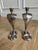 1930s Egyptian Revival Bronze Candlesticks/Taper Candle Holders, Newly Nickel Plated – Exquisitely Detailed Sculptural Pair For Sale In Chicago - Image 6 of 11