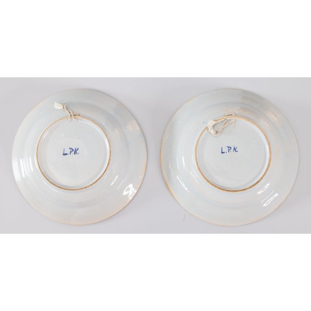 Ceramic 18th Century Petite Dutch Delft Faience Floral Plates - A Pair For Sale - Image 7 of 8