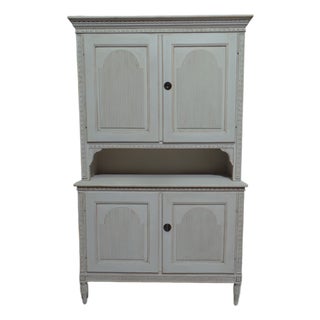 Swedish Gustavian Style 4 Door Hutch For Sale
