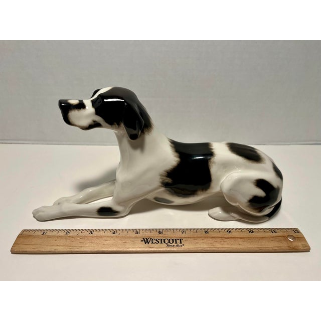 Ceramic Vintage Ussr Period Lomonosov LFZ English Pointer Dog Porcelain Figurine For Sale - Image 7 of 8