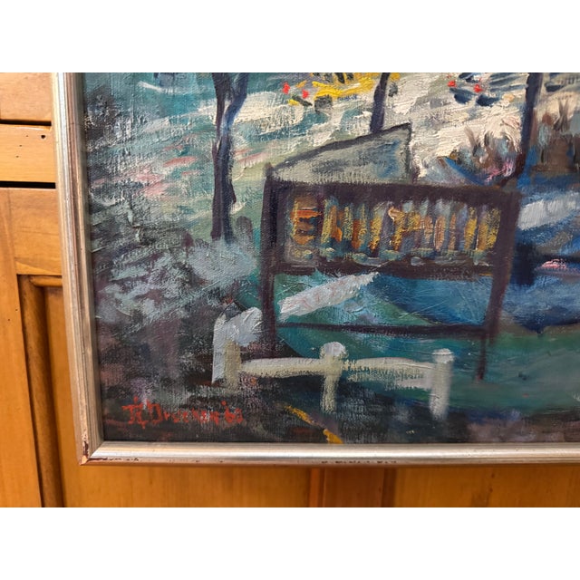 "Hyde Park (Neighborhood) Art Center, Chicago, Il, 1960" Oil Painting by Ruth L. Drucker For Sale - Image 10 of 11