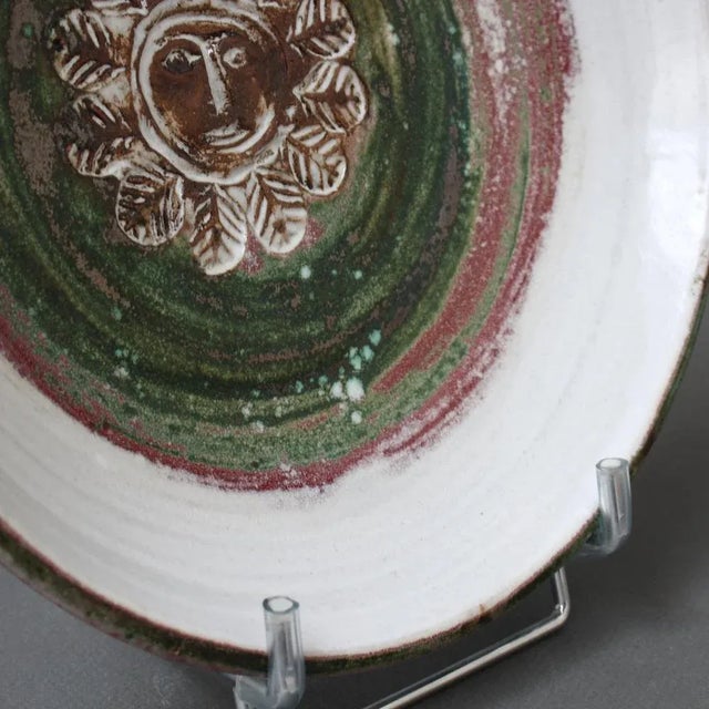 Green Mid-Century French Decorative Platter by Albert Thiry, 1960s For Sale - Image 8 of 10