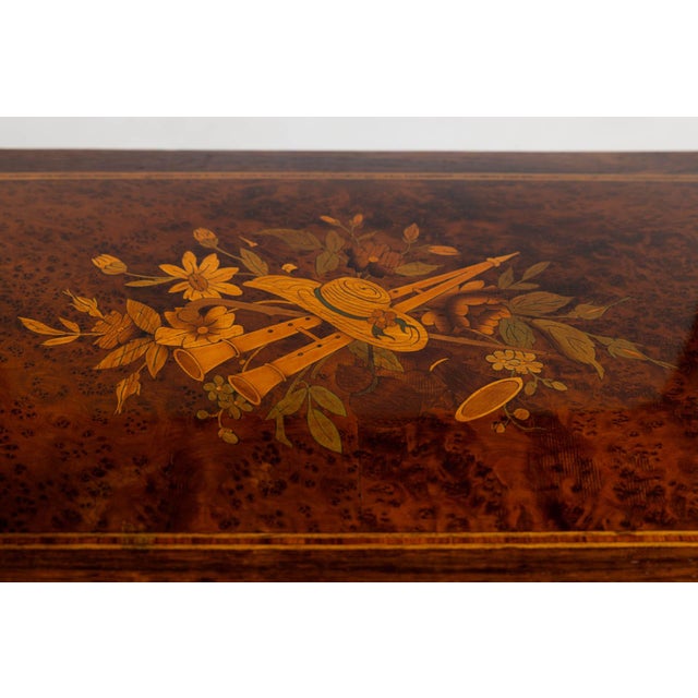 19th Century Marquetry Side Table, 1870s For Sale - Image 6 of 15