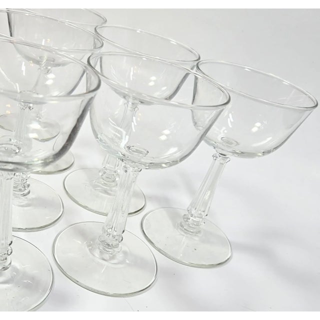 Transparent Mid-Century Cocktail Glasses- Set of 6 For Sale - Image 8 of 12
