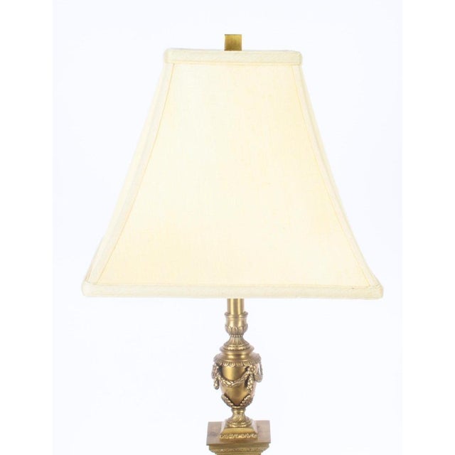 Corinthian Column Ormolu & Glass Table Lamps, Mid-20th Century, Set of 2 For Sale - Image 15 of 18