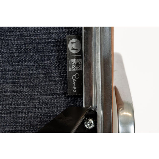 Eames for Herman Miller Aluminum Group Soft Pad Brown Office Chair For Sale - Image 10 of 12