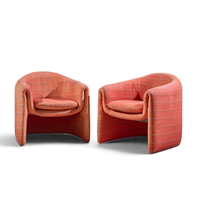 Mid-Century Modern Vladimir Kagan for Preview Mid Century Lounge Chairs - Pair For Sale - Image 3 of 12