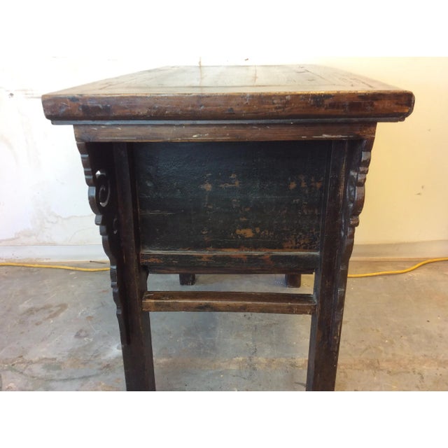 A very nice late 19th or early 20th Century three drawer Elm wood Mongolian Altar or butterfly table. This table is late...