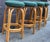 Mid-Century Paul Frankl Style Bentwood Rattan Bar Stools - Set of Four For Sale - Image 10 of 11