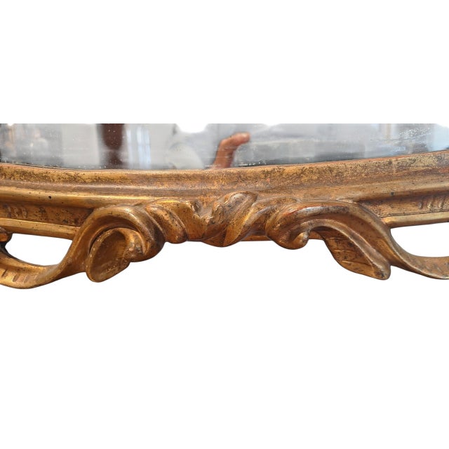Gold Lombardy Baroque Style Gilded Mecca Mirror, 18th Century For Sale - Image 8 of 11
