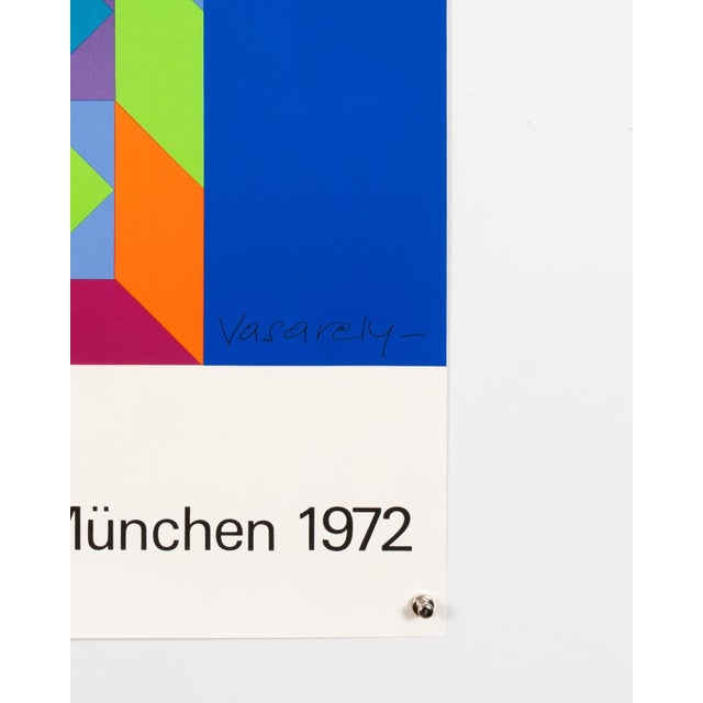 1970s Munich Olympics Serigraph Poster by Victor Vasarely, 1972 For Sale - Image 5 of 9