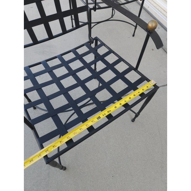 2 Janus Et Cie Amalfi Tuxedo Armchairs Stainless Steel Patio For Sale - Image 13 of 17