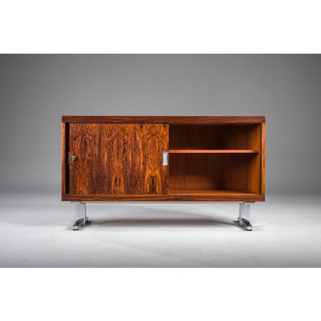 Mid-Century Wood Veneer Sideboard with Chrome Legs, 1960s For Sale - Image 14 of 18