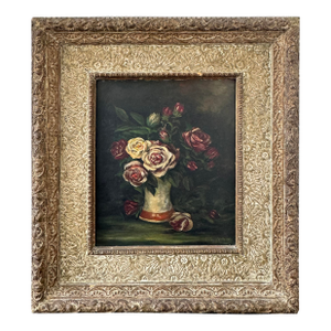 20th Century Oil on Canvas Bouquet Painting