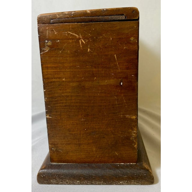 Wood Antique Wooden Candle Box With Slide Lid From England - Circa 1900 For Sale - Image 7 of 13