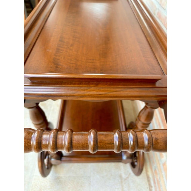 Mid-Century French Wooden Bar Cart Trolley, 1950s For Sale - Image 14 of 18