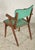 Armchair with Solid Wood Frame and Green Leatherette Seat, Italy, 1960s For Sale - Image 3 of 6