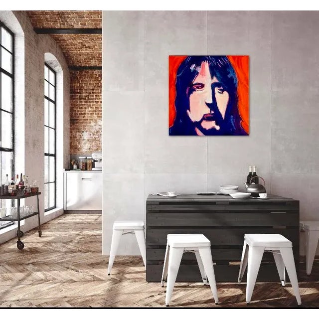 Contemporary Modern Pop Art Portrait (Original Oil Painting, 24″×24″) For Sale - Image 3 of 7