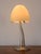 Postmodern Vintage Postmodern Memphis Brushed Metal & Glass Table Lamp For Sale - Image 3 of 9