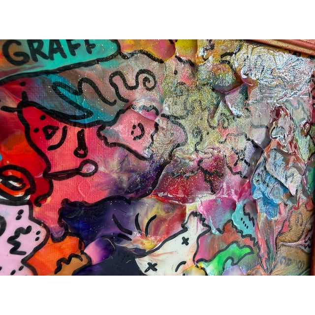 2020s Original Abstract Painting Serg Graff "Rainbow Chosts" Surreal Fantasy Art, Coa For Sale - Image 5 of 10