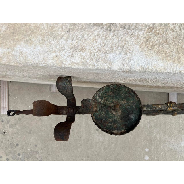 Coffee Pair of 18th Century Italian Painted Wrought Iron Wall Mounted Candle Holders For Sale - Image 8 of 18