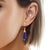 Vintage Retro Era (circa 1960) Untreated Lapis Lazuli 18K Yellow Gold Dangle Drop Earrings With Ear Wire Closure. At 45mm...