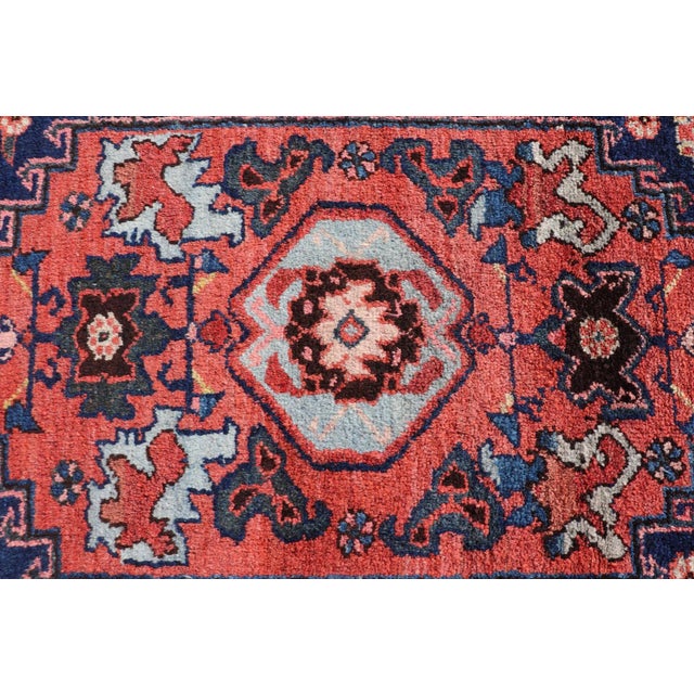 Tribal Kurdish Bidjar Rug With All-Over Sub-Geometric Medallion Design For Sale In Atlanta - Image 6 of 12