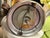 Metal Mid 20th Century Mid-Century Modern Brutalist Style Gold-Tone Table Lamp With Drum Shade For Sale - Image 7 of 8