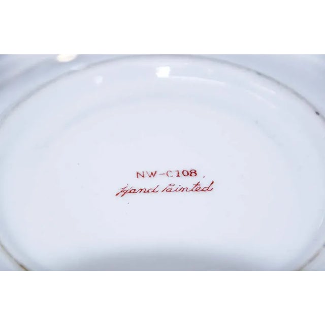 Early 21st Century Hand-Painted Gilt Porcelain Tea, Coffee Cup with Dessert Plate Set- 3 pieces For Sale - Image 4 of 13