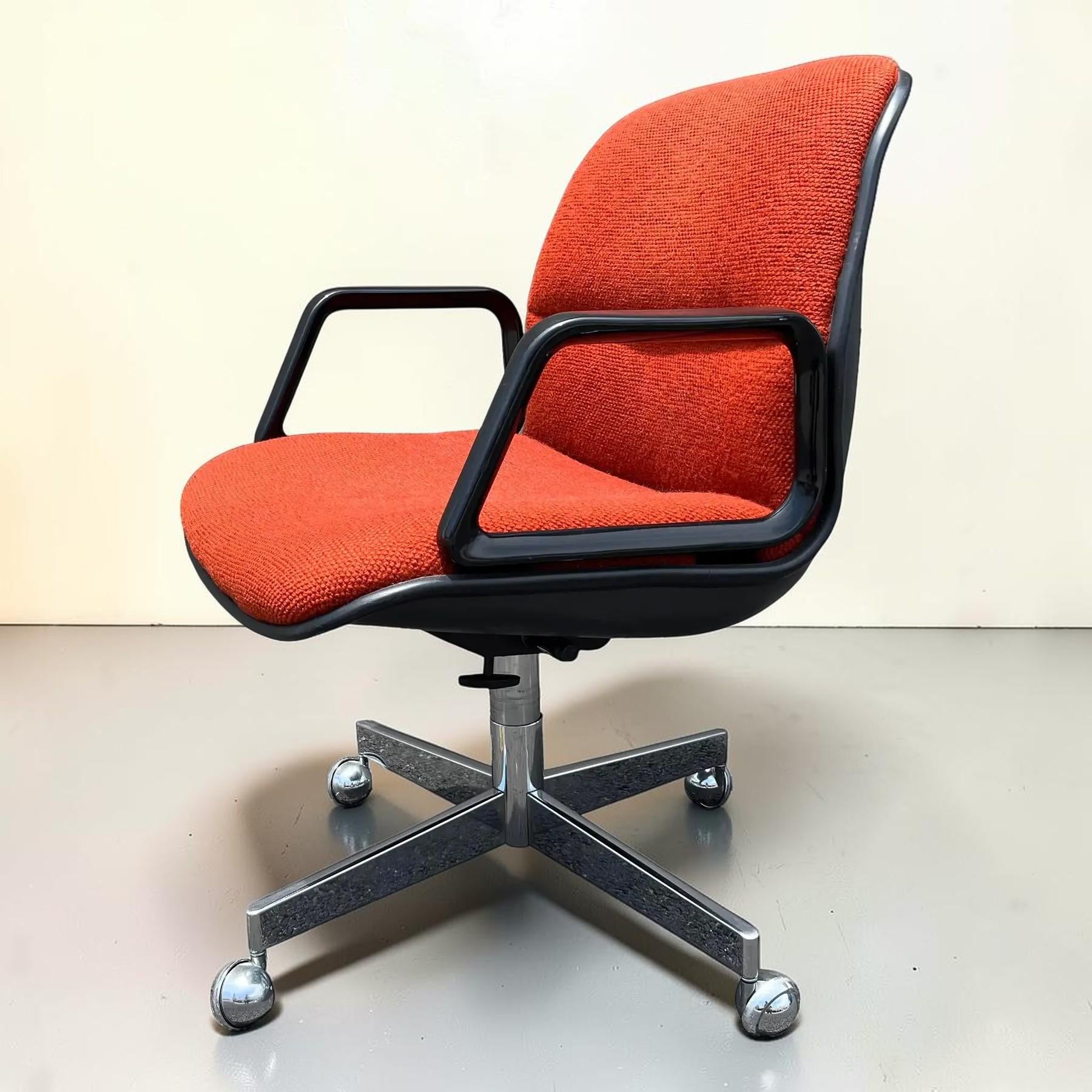 1970s Mid Century Modern Charles Pollock Style Office Chair by All