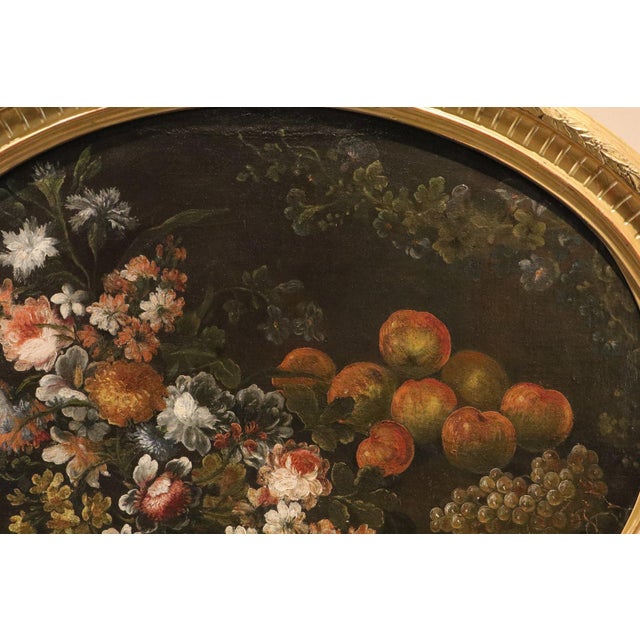 Felice Boselli, Still Life of Flowers and Fruit Boselli, 1700, Oil on Canvas For Sale - Image 11 of 15