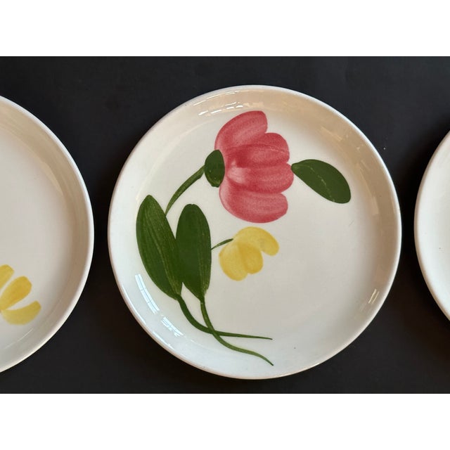 Ceramic Mid 20th Century Stetson Hand Painted Plates Set of 8 for Dessert, Salad, Bread, or Hor'dourves For Sale - Image 7 of 18