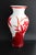 Antique Chinese Red and White Peking Glass Vase, Hand Carved, C1900, 10.75” For Sale - Image 4 of 12