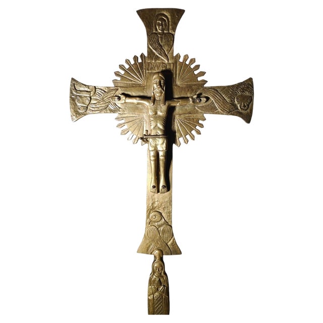 Large Processional or Altar Cross, 1880s For Sale